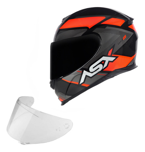 Combo Capacete Asx Eagle Street + Viseira Fume Para Moto