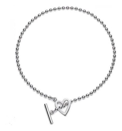 Collar Gucci Gucci Mujer Toggle Heart Plata Ley 925