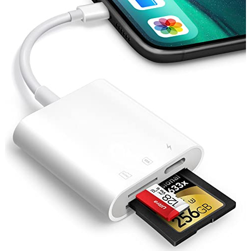 Lector De Tarjetas Sd Para iPhone iPad, Adaptador De Memoria