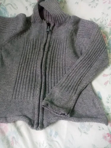 comprar Campera De Niño Tejida Con Cierre. Color Gris. Hermosa!!! 
