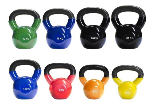 Pesa Rusa Pro 16 Kg Kettlebell Acero + Vinilo-  Crossfit 