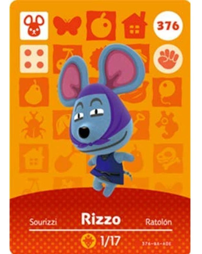 Rizzo Nintendo Animal Cruce Feliz Hogar Diseñador Serie 4 T