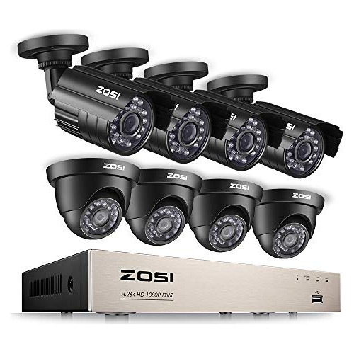 Sistema De Cámara De Seguridad Zosi 8ch Full 1080p Hd-tvi Vi