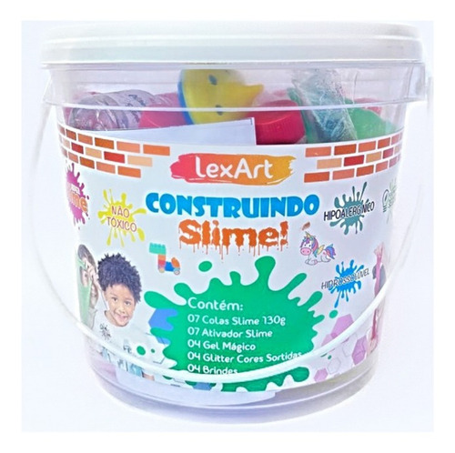 Imagem 1 de 1 de Balde Construindo Slime + Acessorios
