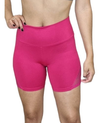 Bermuda Short Fitness Com Tela Levanta Bum Bum Academia