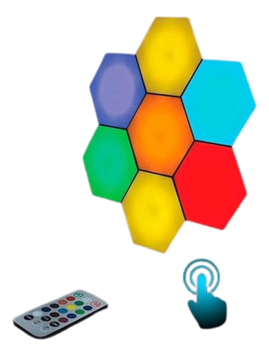 Luces Led Hexagonales Para Pared Con Control Ideal Para Sa