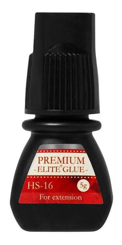 Cola Para Cilios Elite Premium Black Glue Hs-16 Preta 5ml