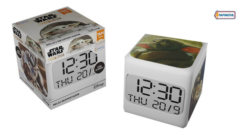 Imagen 2 de 5 de Reloj Despertador Star Wars Luces Led Colores Jlt Lsw09815