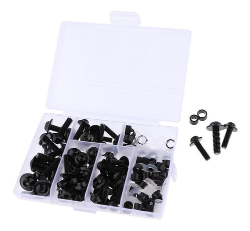 158 Pcs Completo De Perno De De Motocicleta Tornillos Negro