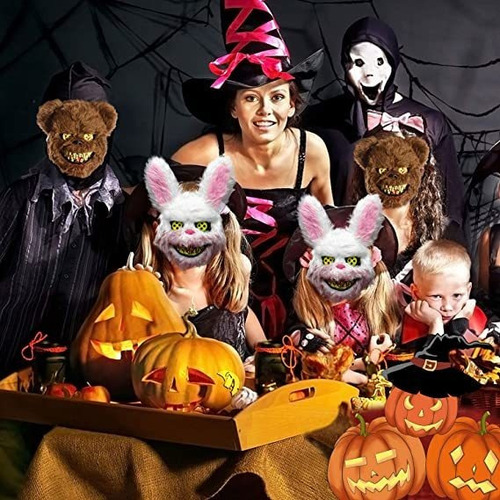 D 2 Piezas Máscara Halloween Conejo Sangriento