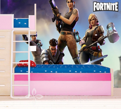 Papel Parede Adesivo Game Fortnite 2,00 Larg X 1,50 Altura