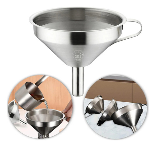 A 2 Funis De Cozinha De Aço Inoxidável 304 Funil Grande