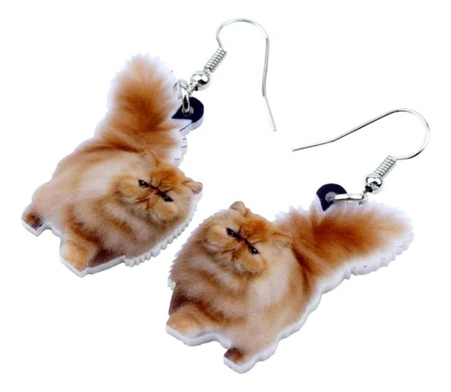 Aretes Pendiente Pin Stud Cara Gato Canasta Para Mujer Moda