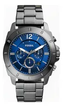 Comprar Reloj Para Caballero Fossil Bq2816 Correa Gris Oscuro Bisel Gris Oscuro Fondo Azul Oscuro