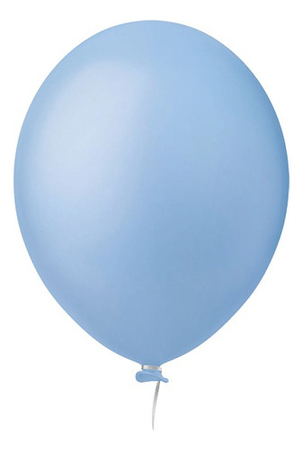 Balão Bexiga Redondo Tamanho 16 Polegadas 10 Uni Happy Day Cor Azul-claro Liso
