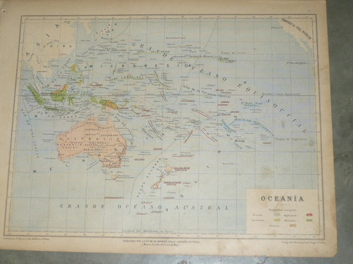 Mapa Antiguo De Oceania