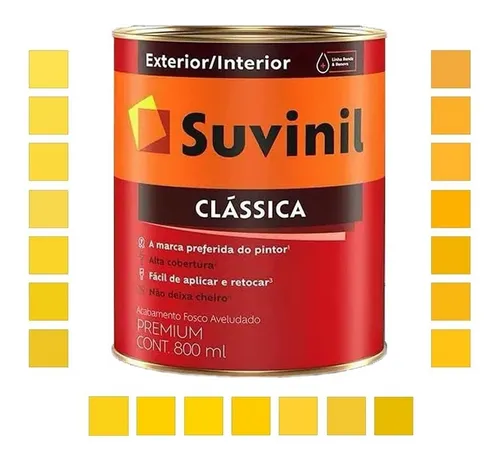 comprar Tinta Parede Fosco Aveludado 800ml Cores Intensas 01 Suvinil