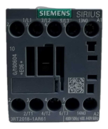Contactor Siemens 16a 3rt2018-1ar61 Bobina 440v Poliequipos