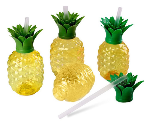 Vaso Para Beber De Piña De 6 Piezas Con Fiesta De Verano Y