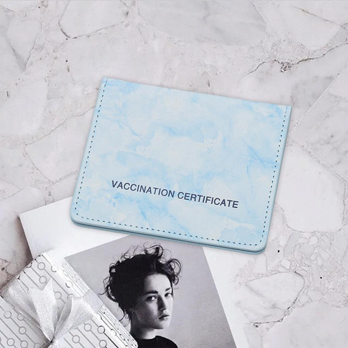 5 Protector De Tarjetas De Vacunación Cartera De Cuero