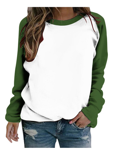 A Playera De Manga Raglán De Color Con Cuello Redondo Y