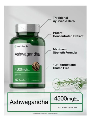 Ashwagandha + Pimienta Negra 120caps Ansiedad Estrés Energía