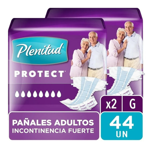 Pañales Adulto Desechables Plenitud Protect  44 Uni Talla G 