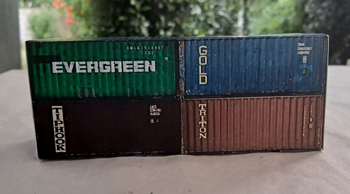 Pack De 8 Contenedores Esc. H0 P/maqueta De Ferromodelismo