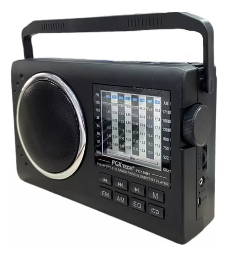 Radio Recargable Am/fm Con Bluetooth Y Puerto Usb/microsd