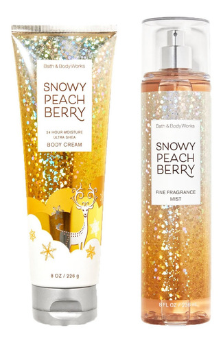 Snowy Peach Berry Bath & Body Works Kit De Regalo Navideño 2