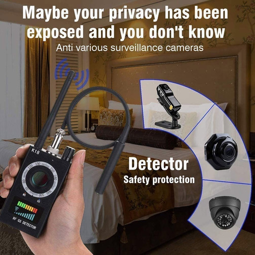 Detector Antiespías Gps + Cámaras Rf/láser/magnético