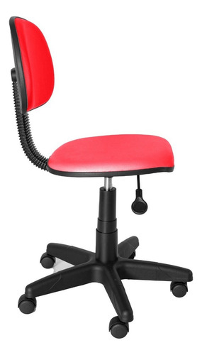Cadeira Sec.gir. Carenada Anatômica Sem Braço, Couro Cor Vermelho