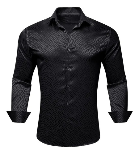 Camisa Satinada Mexico Grande Negra, Estilo Barabas