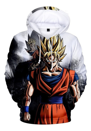 Pullover Sudadera Casual Dragon Ball Goku Patrón De Sombra