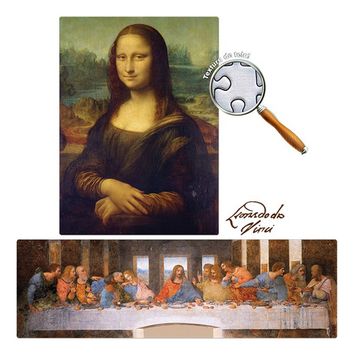 Monalisa E A Última Ceia Quebra-cabeça Combo 1500 E 1000 Pcs
