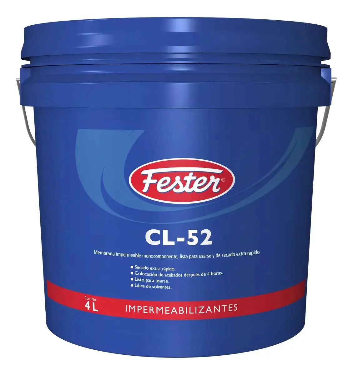 Impermeabilizante Fester Cl-52 4l (baños, Terrazas, Etc) Azul Mate