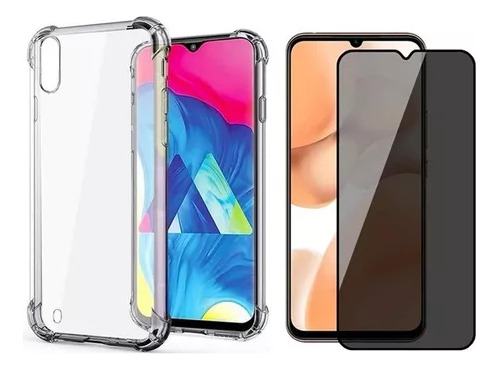 Capa Case Para Galaxy A10 + Pelicula Fosca Privacidade