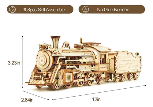 Puzle De Vehículos 3d Con Kits De Maquetas De Trenes Mecánic