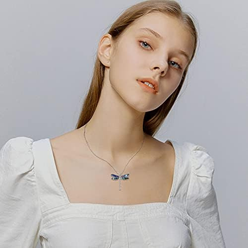 Chenghong Collar De Libélula Para Mujer De Plata De Ley 925