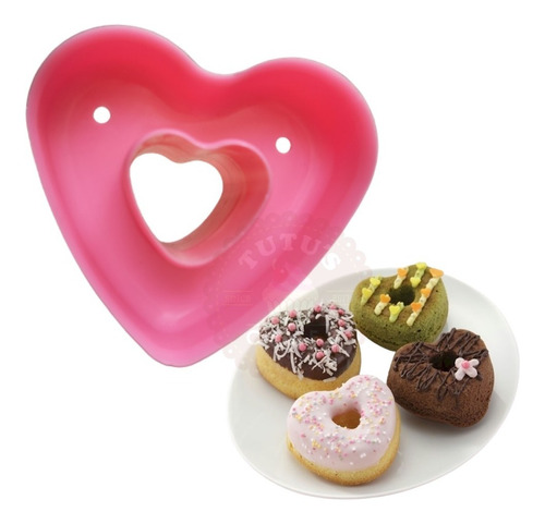 Cortante Para Dona Donuts Corazón Plástico 