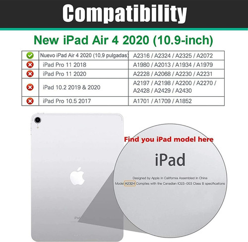 Funda Para iPad 10.9 Air 4 / 5 Magnetica Trifold Y Slot
