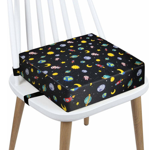 Asiento Elevador Cojín Portátil Para Niños Pequeños, Negro