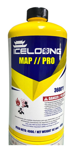 Imagen 4 de 9 de Garrafa Map Pro Soldadura Refrigeracion 400g Bernzomatic