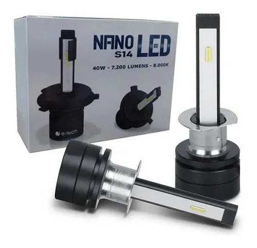 Kit Lampada Nano S14 Super Led 8000k 7200 Lumen Todo Encaixe