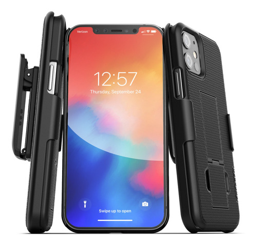 Funda Con Clip Y Soporte Para iPhone 12/12 Pro Protector