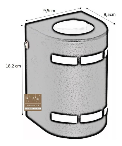 Imagen 3 de 10 de Pack X10 Aplique Bidireccional Pared Gu10 + Dicro Led Jardin