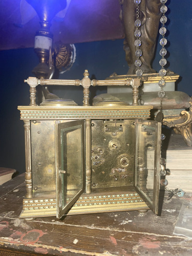 Antiguo Francés Doble Reloj Alarmajuego De Brújula (Usado)