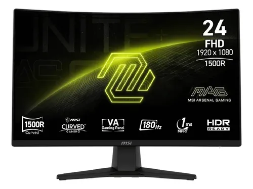 Monitor Gamer Msi Mag 242c 24 Curvo Fhd Va 1ms 180hz | MercadoLivre