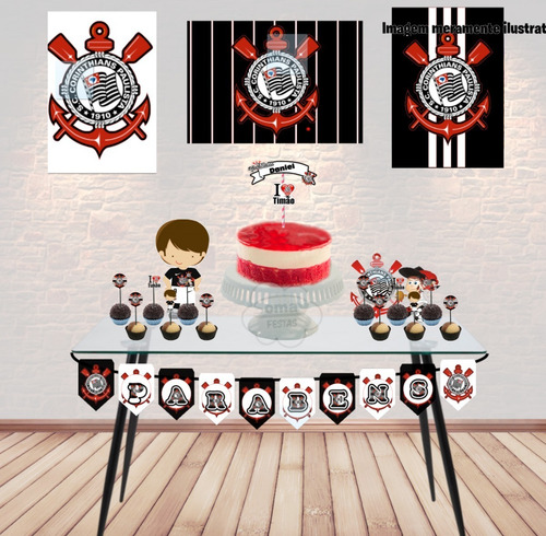 Kit Festa - Corinthians - Só Um Bolinho - 2 Temas A Escolha
