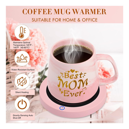2024 Regalos Para Mamá Navidad, Taza De Café Coffee Warmer Y